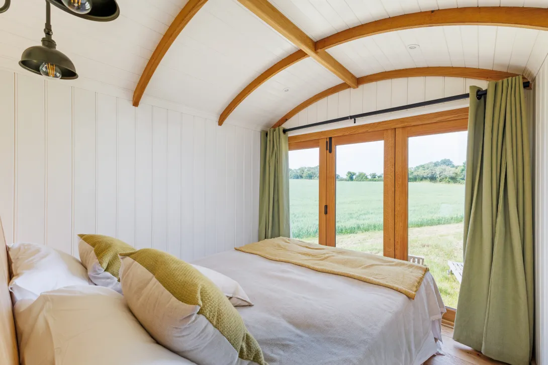 Shepherd's hut bedroom